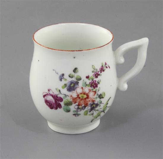 A Derby ovoid coffee cup, c.1758, h. 6.3cm